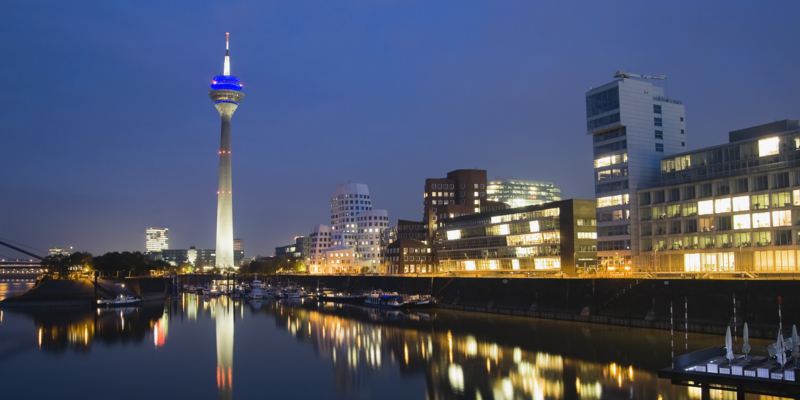 Dusseldorf Media Harbor at Night